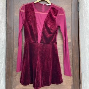 Velvet maroon romper